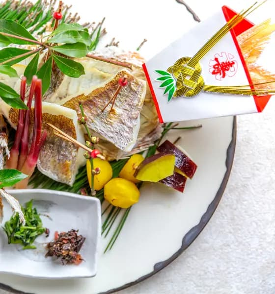 お食い初めの「祝い鯛姿焼き」